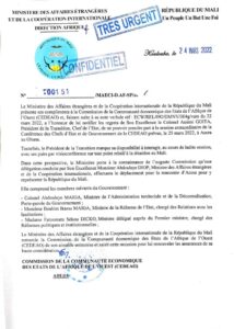 ASSIMI GOITA ne participera pas au prochain sommet de la Cédeao