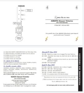 programme des obsèques de Vivi l'internationale