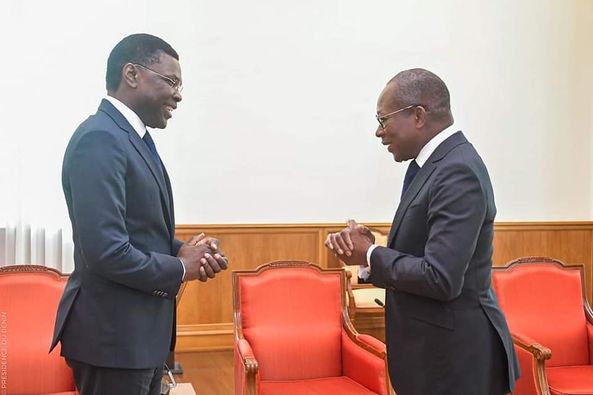 Bénin : Talon reçoit Djogbénou au palais de la marina