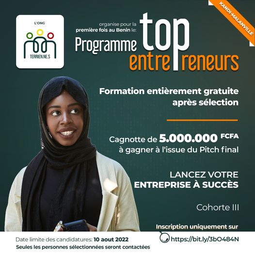 s'inscrire au programme Top Entrepreneurs