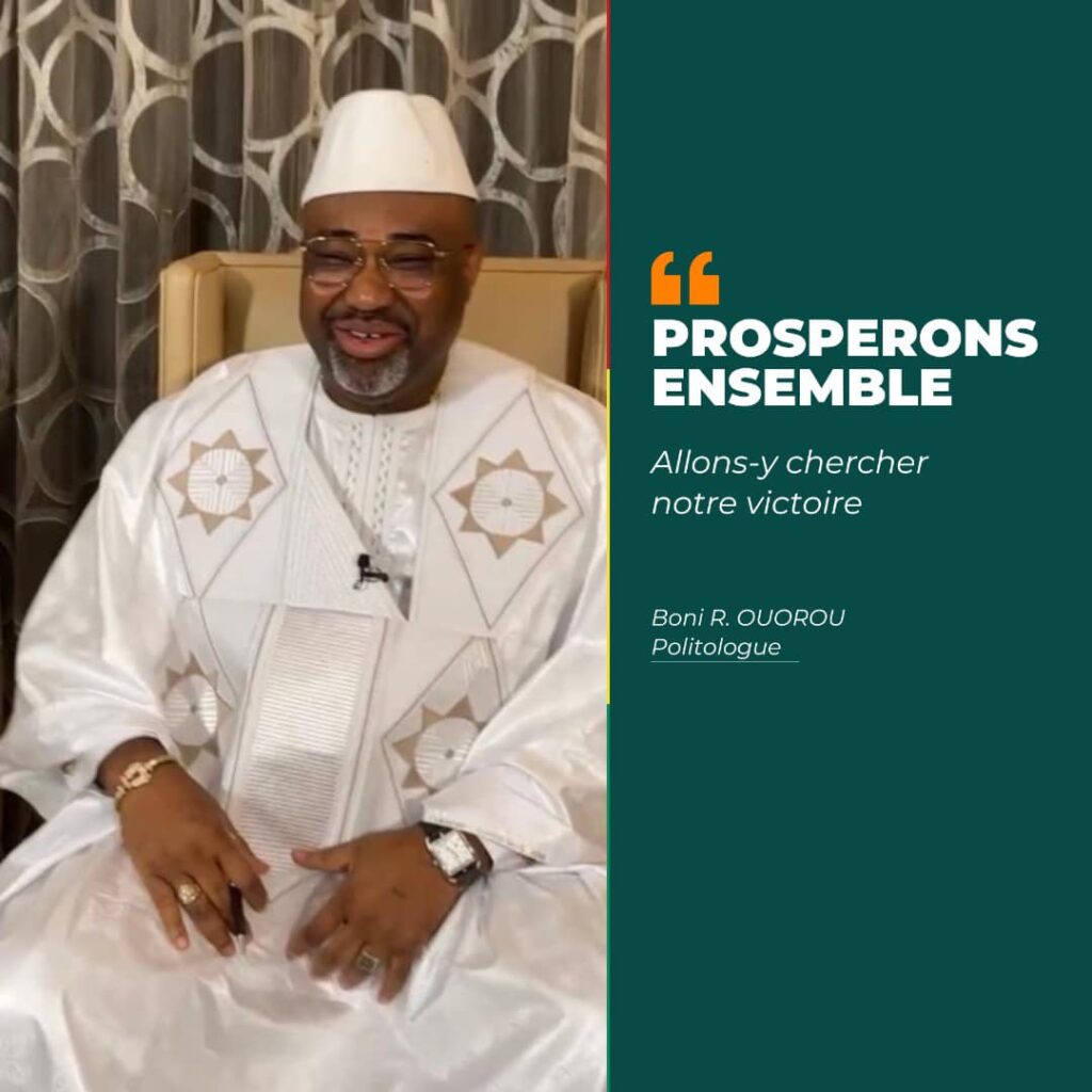« Gardez votre calme pour la bataille de la prospérité », l’appel de Richard Boni Ouorou après la publication des grandes tendances des législatives par la Céna
