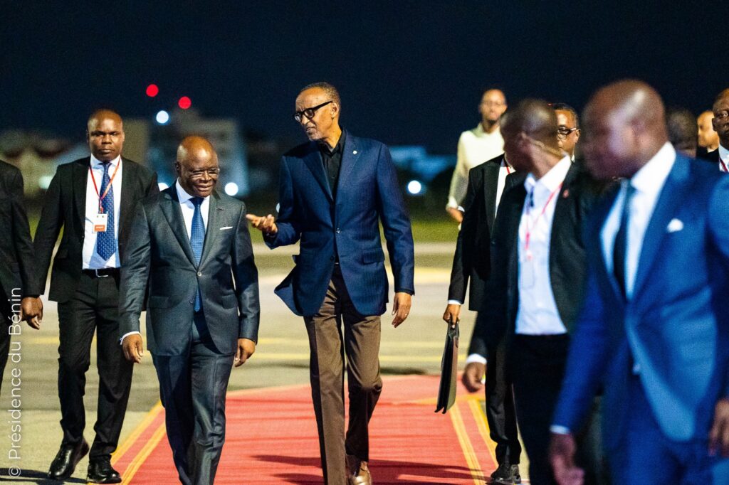 Arrivée du président Kagamé au palais de la marina