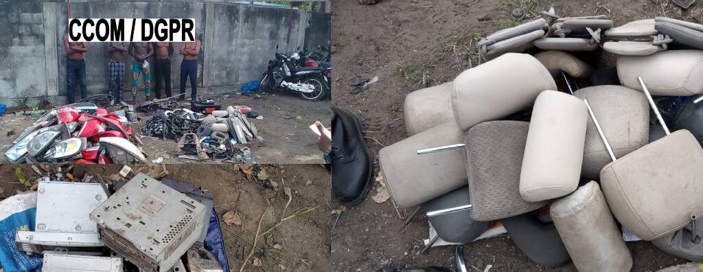 Vol d’organes de véhicules et trafic de psychotropes : 05 présumés cambrioleurs arrêtés à Godomey