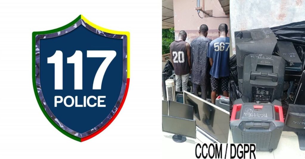 Pahou : La Police coupe le son et interpelle trois voleurs de Woofers.